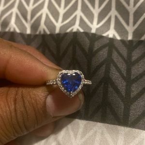 Faux Diamond Heart Ring ( Costume Jewelry )